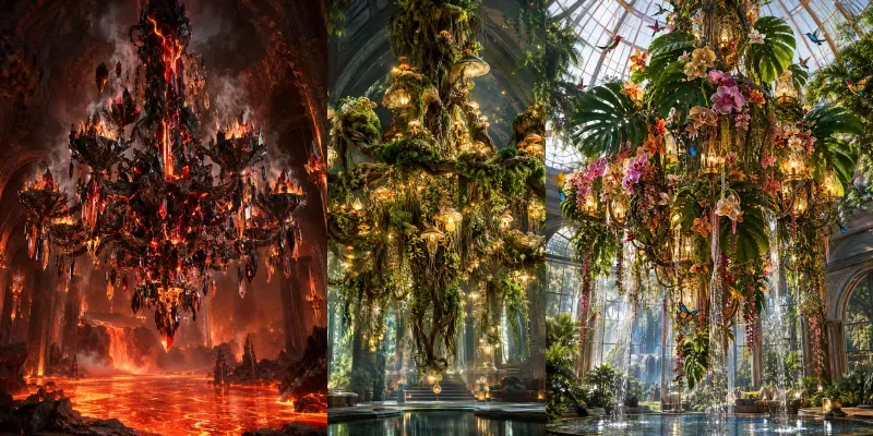 Hyperrealistic Living Chandeliers