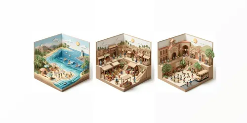 3D Paper Cut Diorama Sceneries generated by gemini-image
