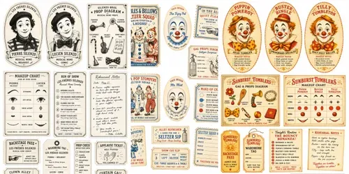 Clown Alley Vintage Ephemera generated by chatgpt-image