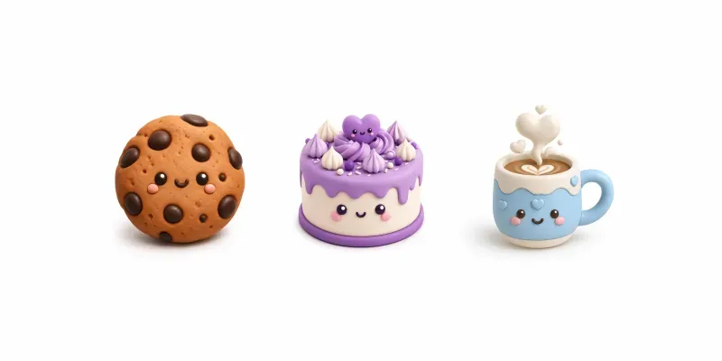 Cute 3D Claymorphic UI Icon Generator generated by undefined