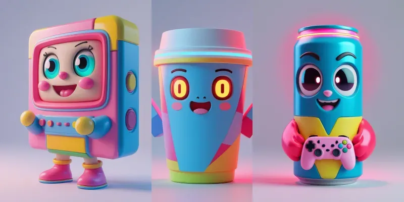 3D Vinyl Merch Kawaii Gamer Fuel generated by undefined