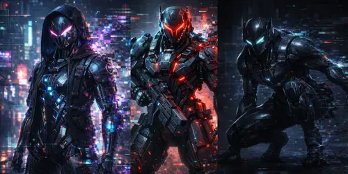 Glitch Core Android Concept Art generated by chatgpt-image