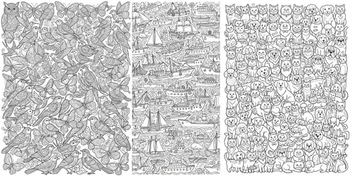 Clean Line Art Doodle Coloring Pages generated by gemini-image