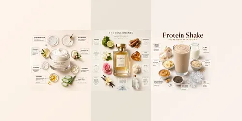 Ultrarealistic Ingredient Breakdowns generated by chatgpt-image