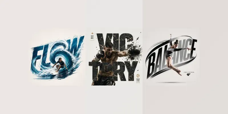 Dynamic Sports Typography Posters generated by undefined