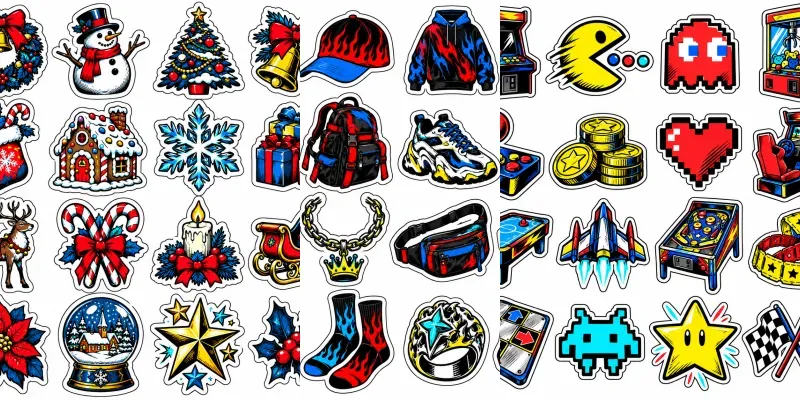 Bold Manga Graphic Stickers