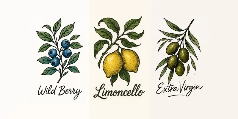 Organic Ink Watercolor Emblems generated by undefined
