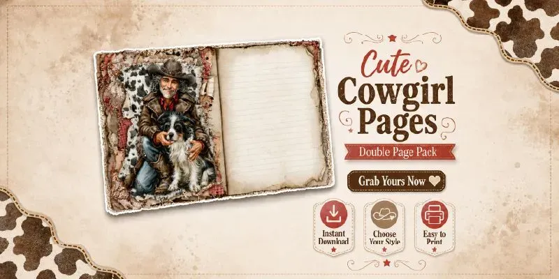 Cute Western Cowgirl Double Pages generated by undefined