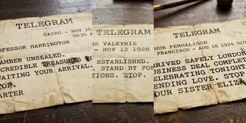 Authentic 1920s Vintage Telegrams generated by gemini-image