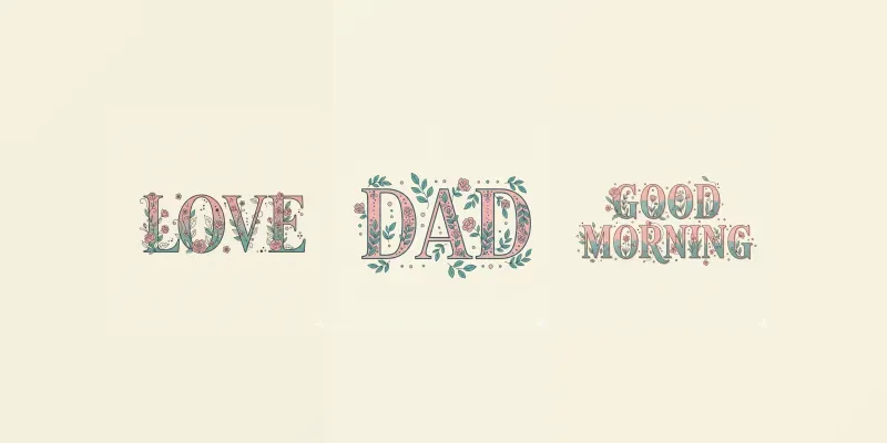 Handdrawn Floral Typography For Pods generated by undefined