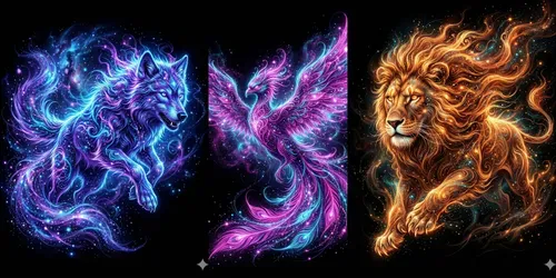 Ethereal Bioluminescent Spirit Art generated by gemini-image