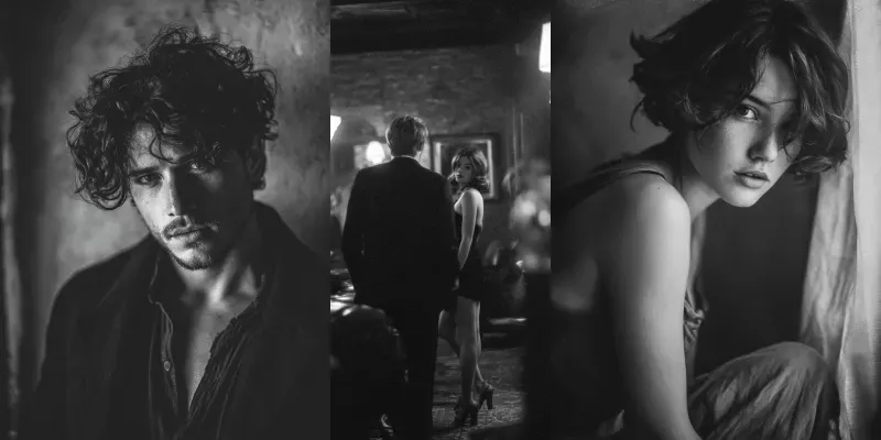 Cinematic Black White Photography generated by undefined