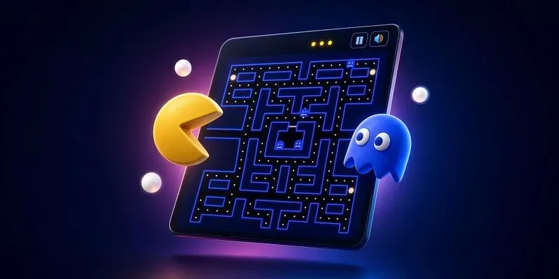 Retro Maze Chase Game