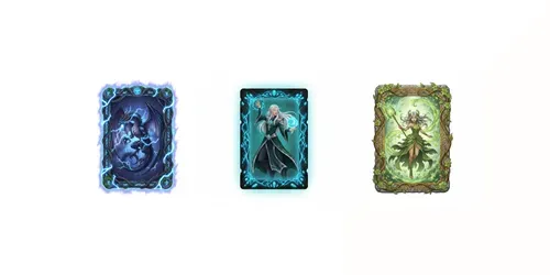 RPG Runestone Character Card Assets generated by gemini-image