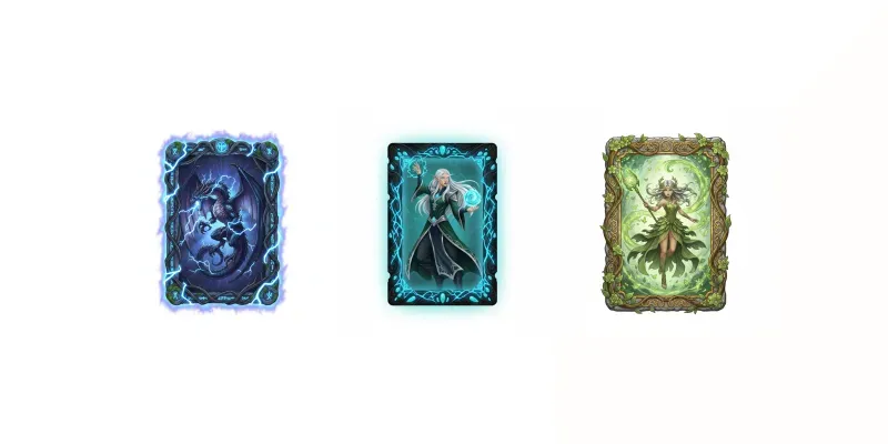 RPG Runestone Character Card Assets generated by undefined