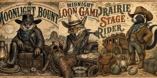 Retro Wild West Storybook Posters generated by chatgpt-image