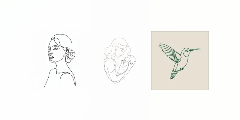 Minimalist Line Art Portraits generated by undefined