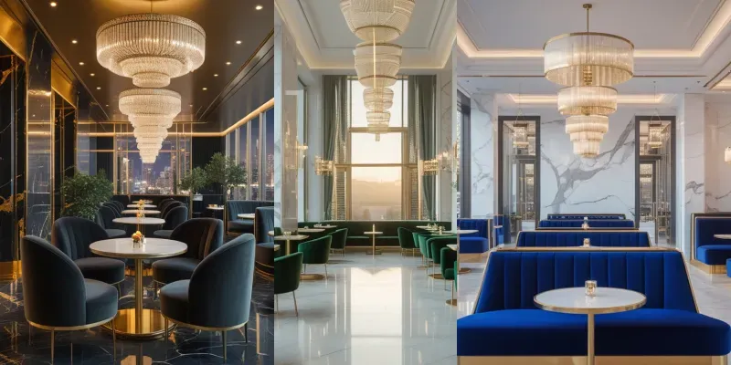 Luxury Interior Design Marble Cafes generated by undefined