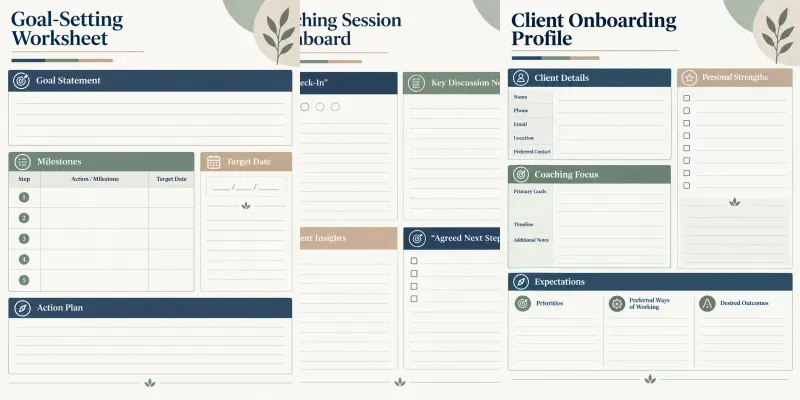 Life Coach Client Journal Printables