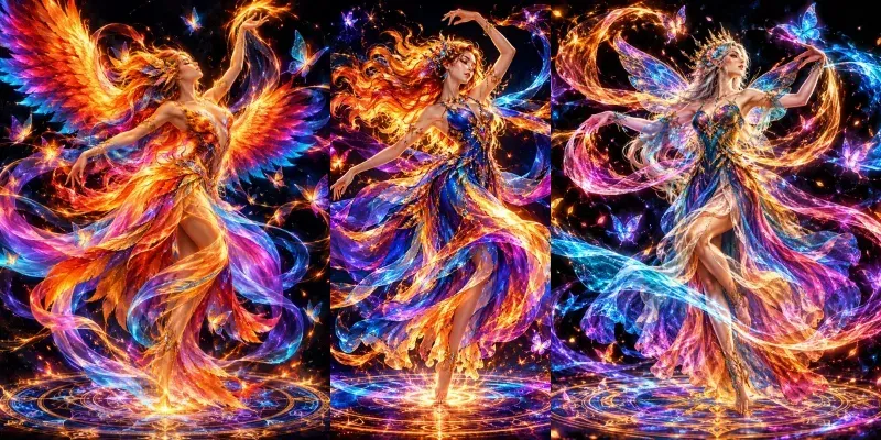 Luminous Elemental Dances