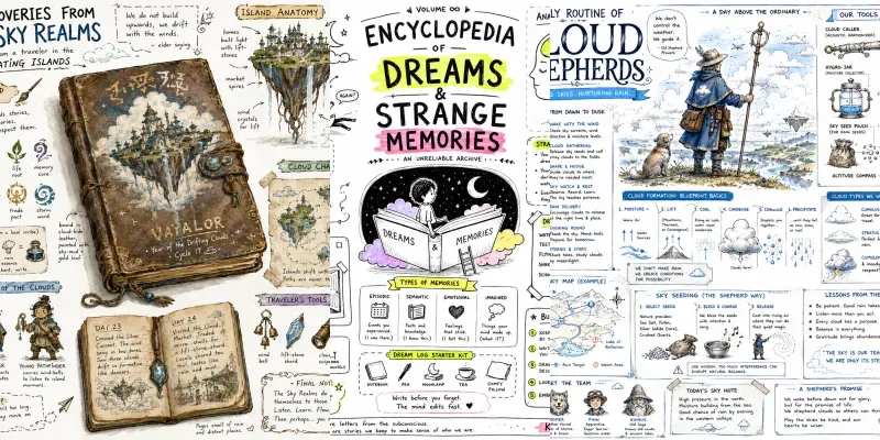 Creative Handdrawn Sketchnote Posters generated by undefined