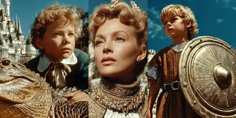 Vintage 80s Movie Adventure Scenes generated by undefined