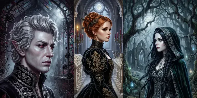 Mystical Gothic Fantasy Portrait Art generated by undefined