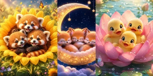 Dreamy Kawaii Baby Animal Friends Charms generated by chatgpt-image