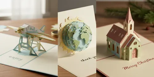Handcrafted Miniature Popup Cards generated by gemini-image