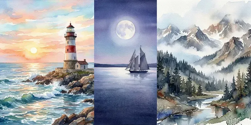 Professional Watercolor Engines generated by undefined