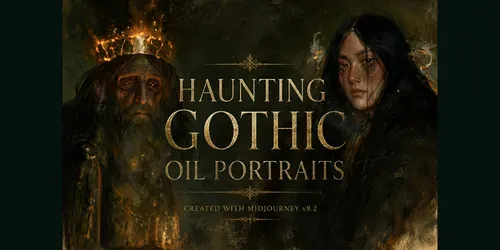 Haunting Gothic Oil Portraits generated by midjourney