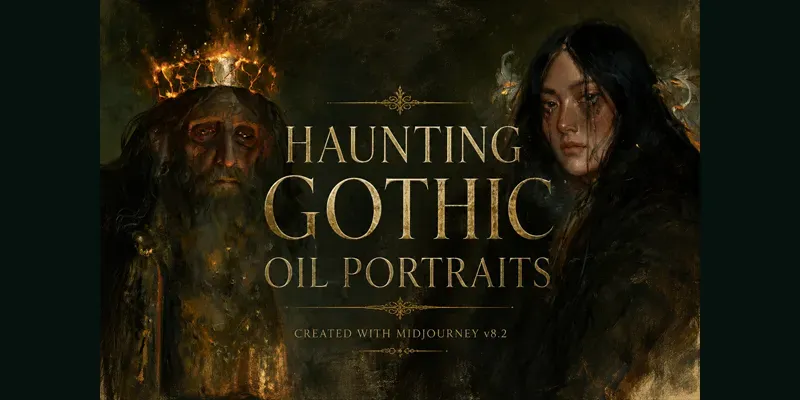 Haunting Gothic Oil Portraits generated by undefined
