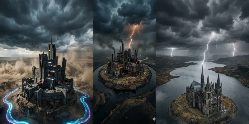 Cinematic Epic Aerial World Builder generated by undefined