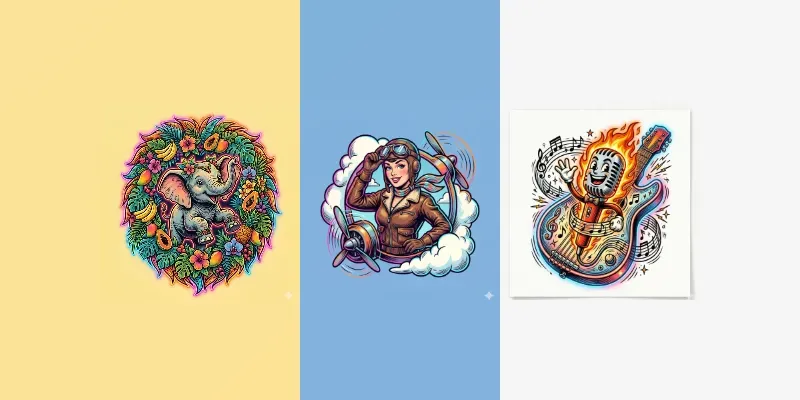 Thematic Neon Cartoon Wall Art generated by undefined