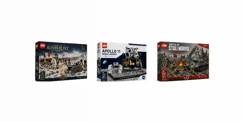 Lego Historical Set Boxes Photorealistic generated by chatgpt-image