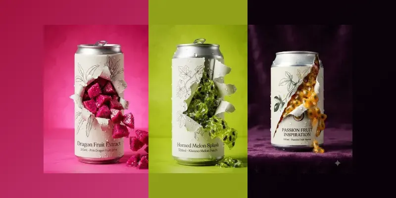 Torn Fruit Beverage Cans generated by undefined