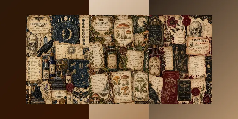 Halloween Apothecary Junk Journal Pages