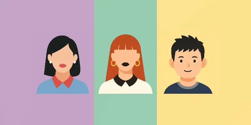 Flat Vector Avatar Face Designs generated by undefined