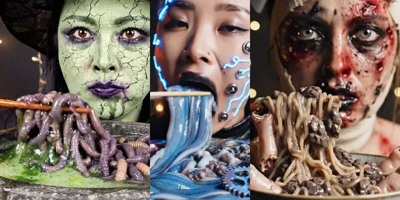 Spooky Glam ASMR Mukbang Videos generated by undefined