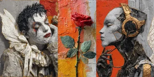 Textured Mixed Media Artworks Of generated by midjourney