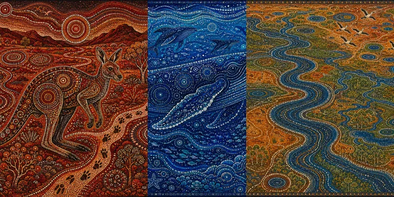 Aboriginal Dot Art Mosaics generated by undefined