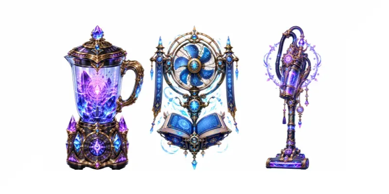 Fantasy Anime Magic Household Artifacts generated by undefined