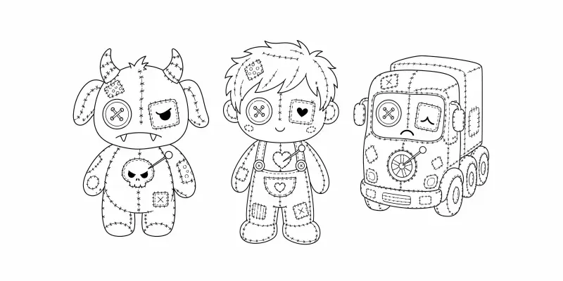 Dolls With Coloring Patches generated by undefined