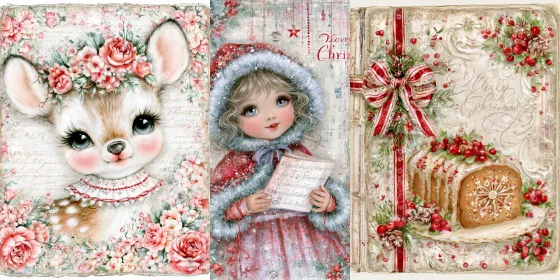 Frosted Woodland Christmas Junk Journals generated by undefined