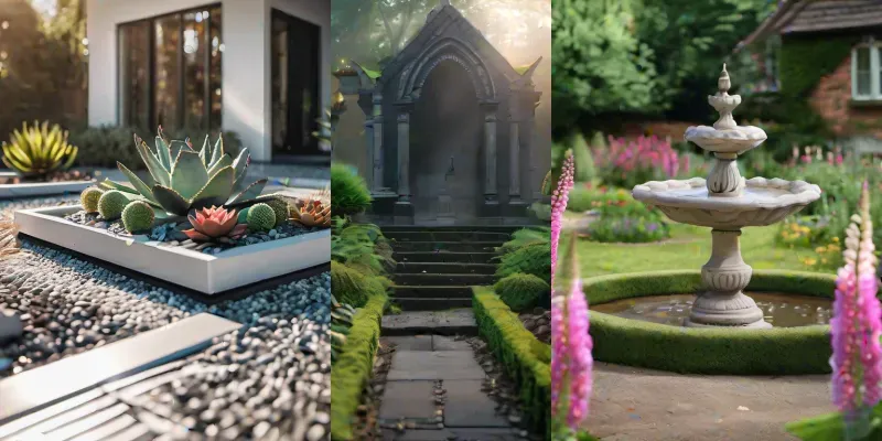 Photorealistic Front Garden Templates generated by undefined
