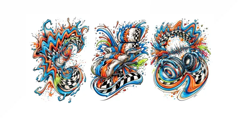 Electric Motion Pop Art Tshirt Designs generated by undefined