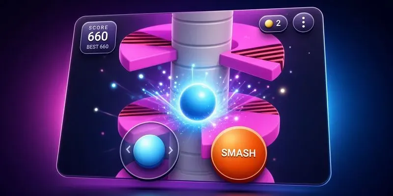 3D Helix Stack Fall Easy Start Game