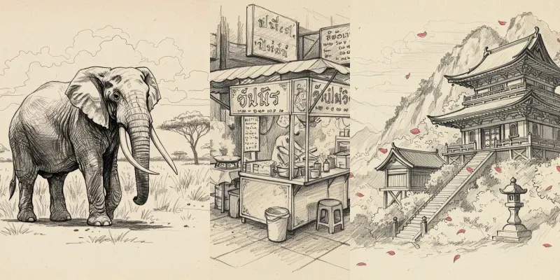 Vintage Explorers Sketchbook Art