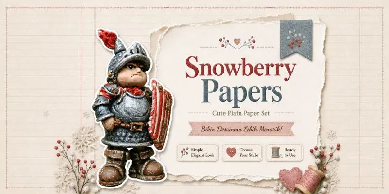Snowberry Seamstress Girl Plain Papers generated by undefined