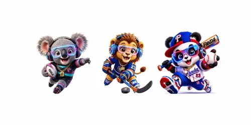 Cute Trendy Animal Sports Mascots generated by chatgpt-image